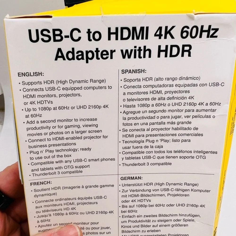 NWT eZQuest USB-C to HDMI 4K 60Hz Adapter with HDR